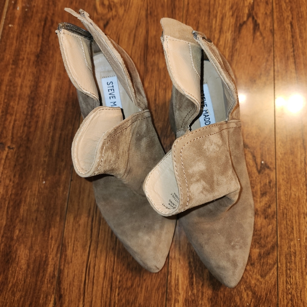 Steve Madden Women's Suede Brown Ankle Booties